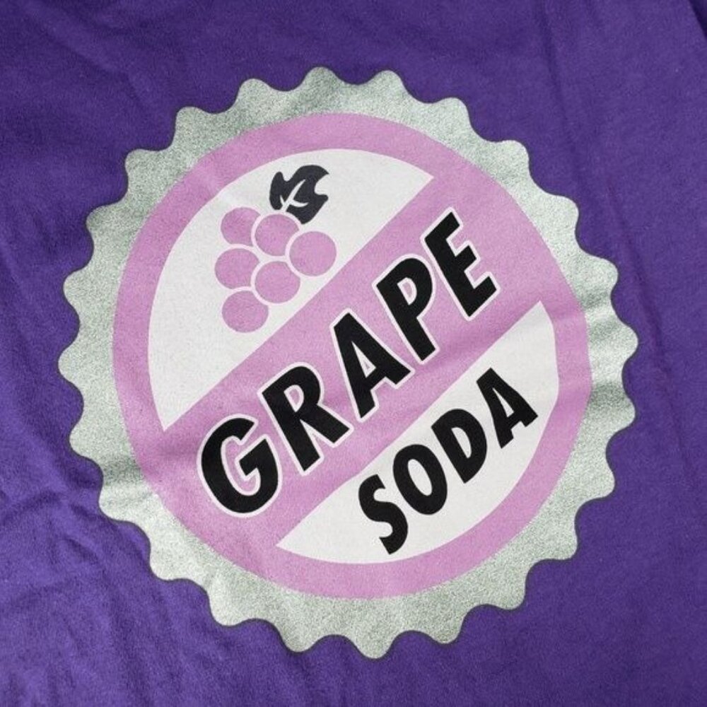Disney Parks Grape Soda Tee Shirt Up Bottle Cap Pixar Knit Shirt Girls Blouse - Picture 2 of 8
